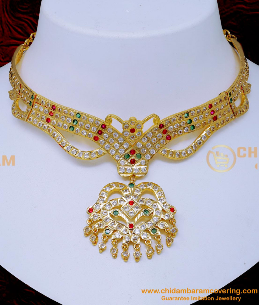NLC1418 - Latest Gold Pattern Impon Wedding Gold Necklace Designs