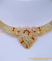 NLC1421 - Real Gold Design Impon Jewellery Necklace for Wedding