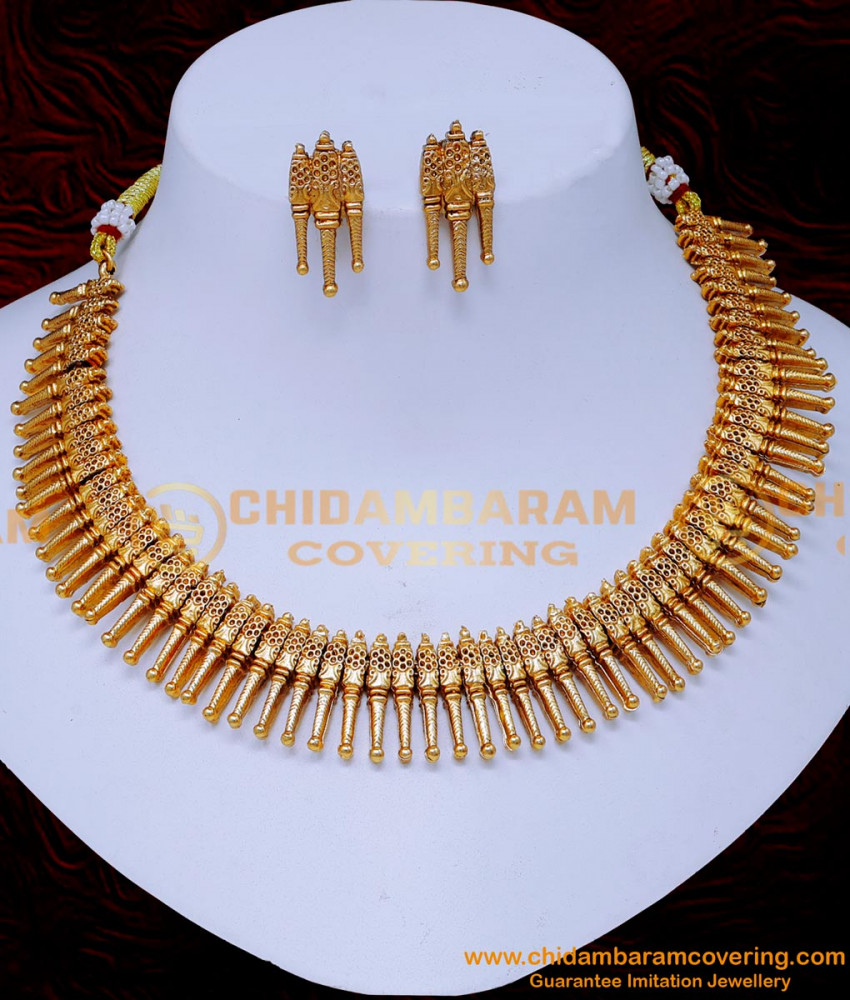 NLC1433 - New Daily Use Mullamuttu Temple Jewellery Necklace