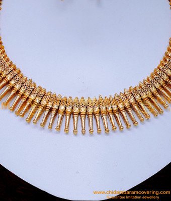 NLC1433 - New Daily Use Mullamuttu Temple Jewellery Necklace
