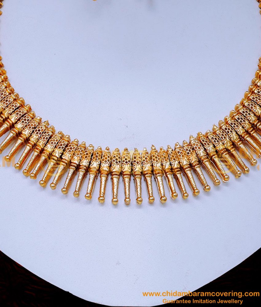 NLC1433 - New Daily Use Mullamuttu Temple Jewellery Necklace