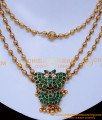 NLC1443 - New Design Kemp Stone 3 Layer Antique Necklace Set