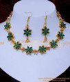 NLC1449 - New Flower Model Double Colour Antique Necklace Designs