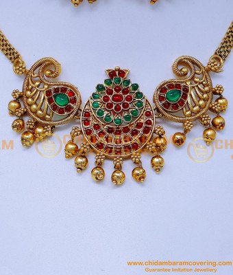 NLC1455 - Beautiful Short Choker Necklace Antique Jewellery Artificial