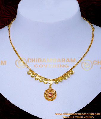 NLC1460 - Modern Stone Simple Gold Necklace Designs for Female