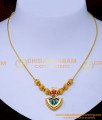 Nlc1463 - Simple Single Green Palakka Necklace Online Shopping