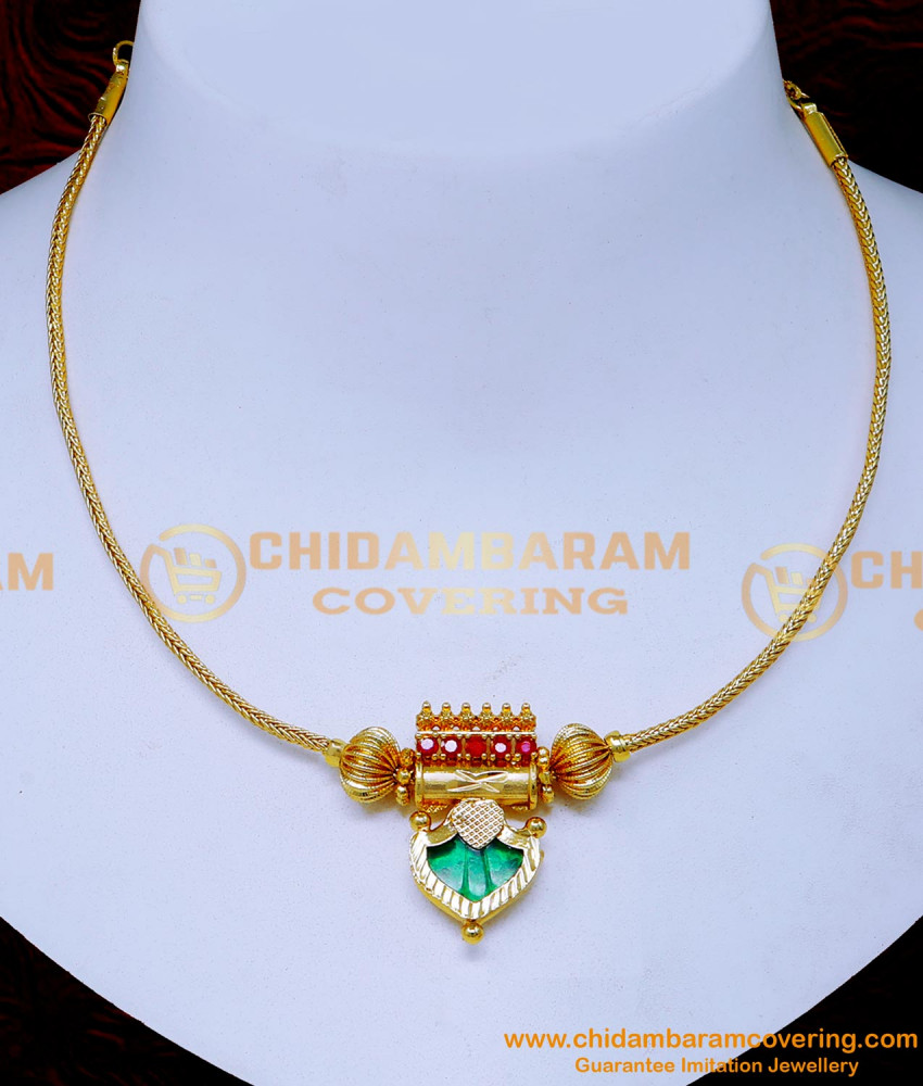 Nlc1465 - Traditional Palakka Mala Necklace Design for Women