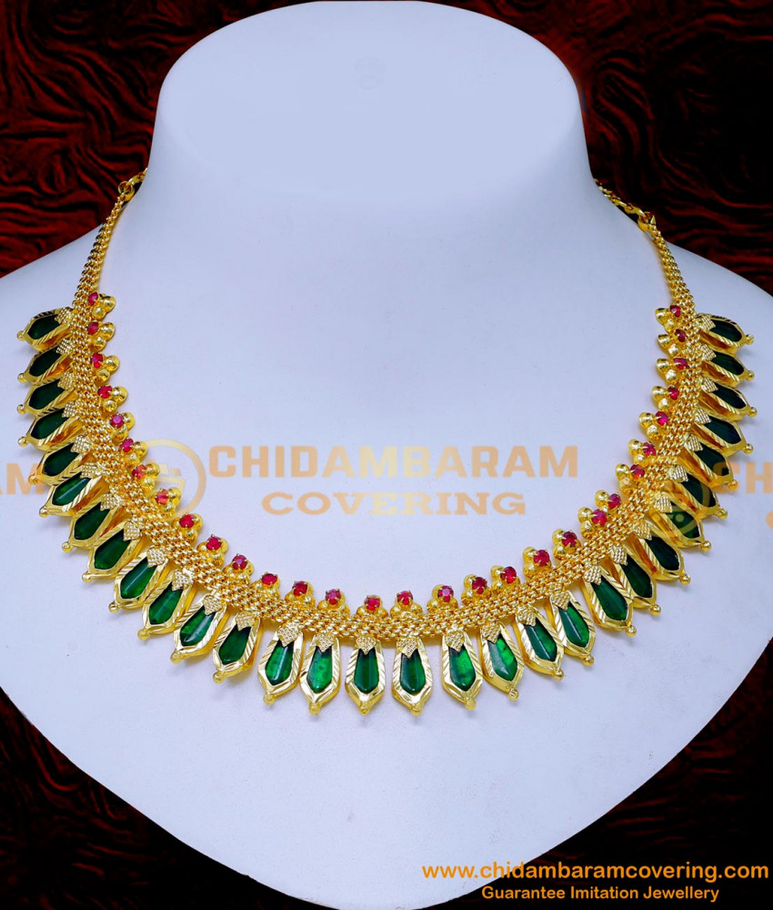NLC1472 - Traditional Nagapadam Necklace Gold Design for Women