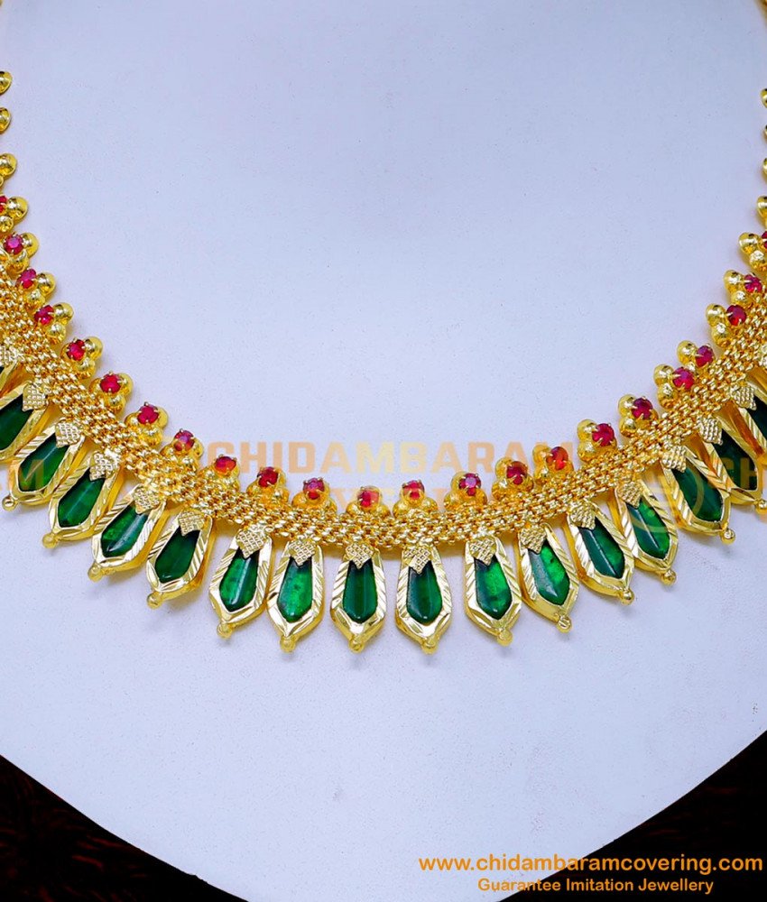 NLC1472 - Traditional Nagapadam Necklace Gold Design for Women