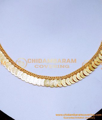 NLC1473 - Traditional Gold Design Simple Coin Necklace for Women