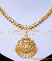 NLC1494 - Traditional Gold White Stone Impon Necklace Designs