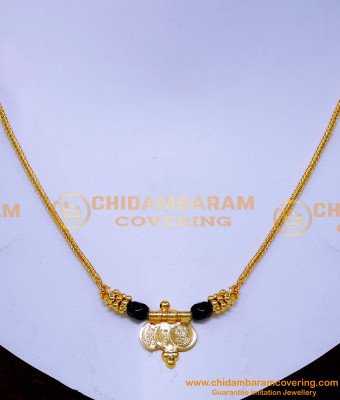 NLC1501 - Simple Light Weight Lakshmi Coin Necklace Design Chain