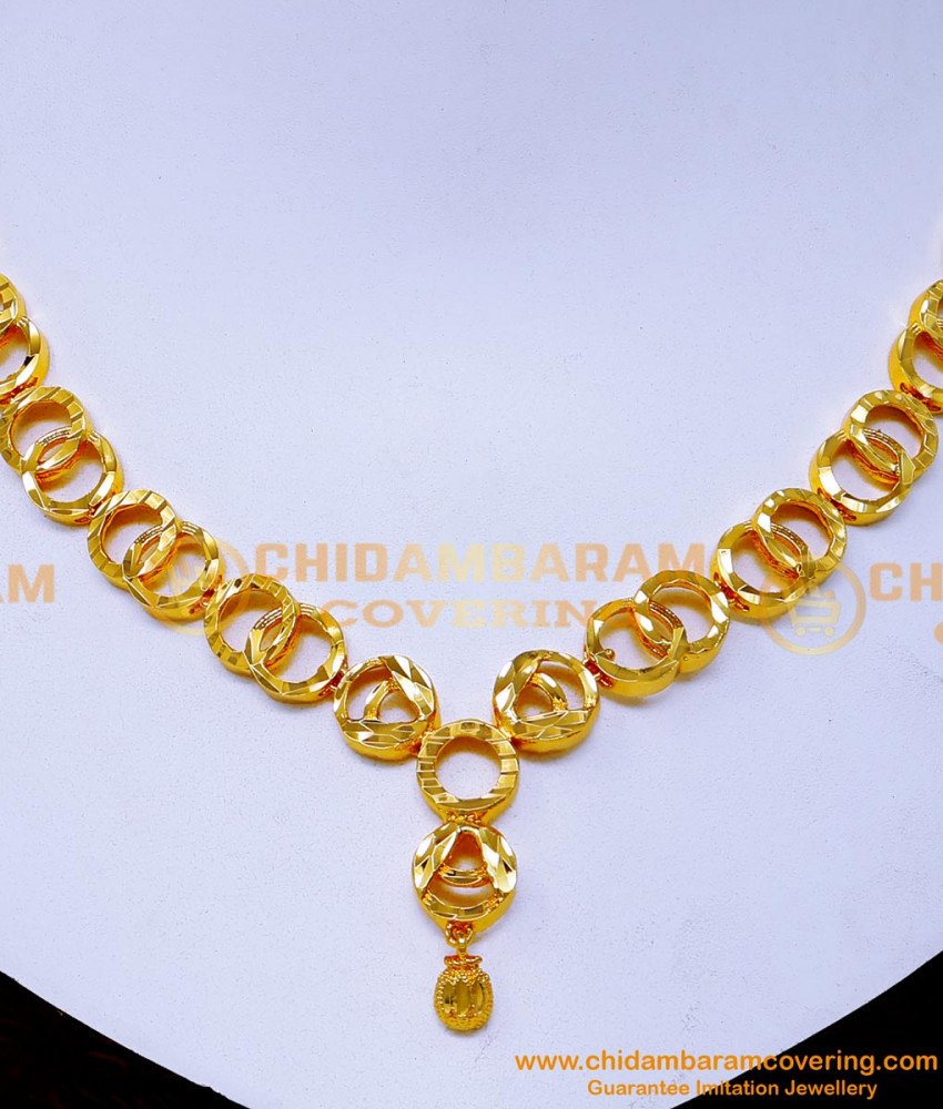 NLC1506 - Wedding Artificial Necklace Designs Gold New Model