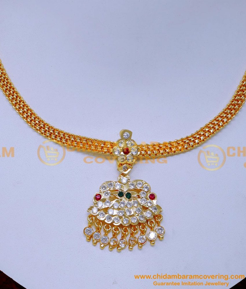 NLC1520 - Simple Light Weight Old Model Attigai Necklace Designs