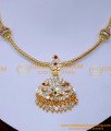NLC1525 - Indian Bridal Necklace Designs with Stones Impon Jewellery