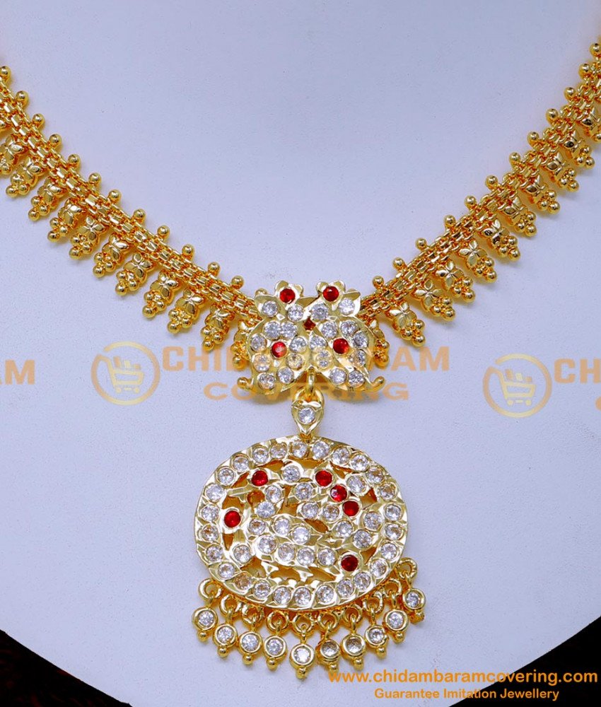 NLC1526 - Impon Jewellery Gold Necklace Designs Latest Collections