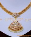 NLC1528 - Gold Plated Impon Muthu Attigai Necklace New Model