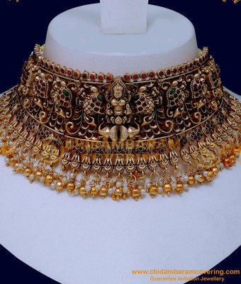 NLC1538 - Latest Choker Necklace Antique Jewellery Bridal Set