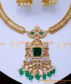 NLC1554 - Best Quality Ad Stone Antique Necklace Gold Designs
