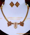 NLC1556 - Traditional Shanku Chakra Namam Antique Necklace Set