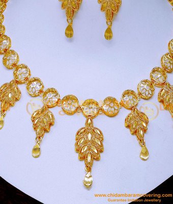 NLC1566 - New Model Gold Plated Dubai Gold Design Necklace