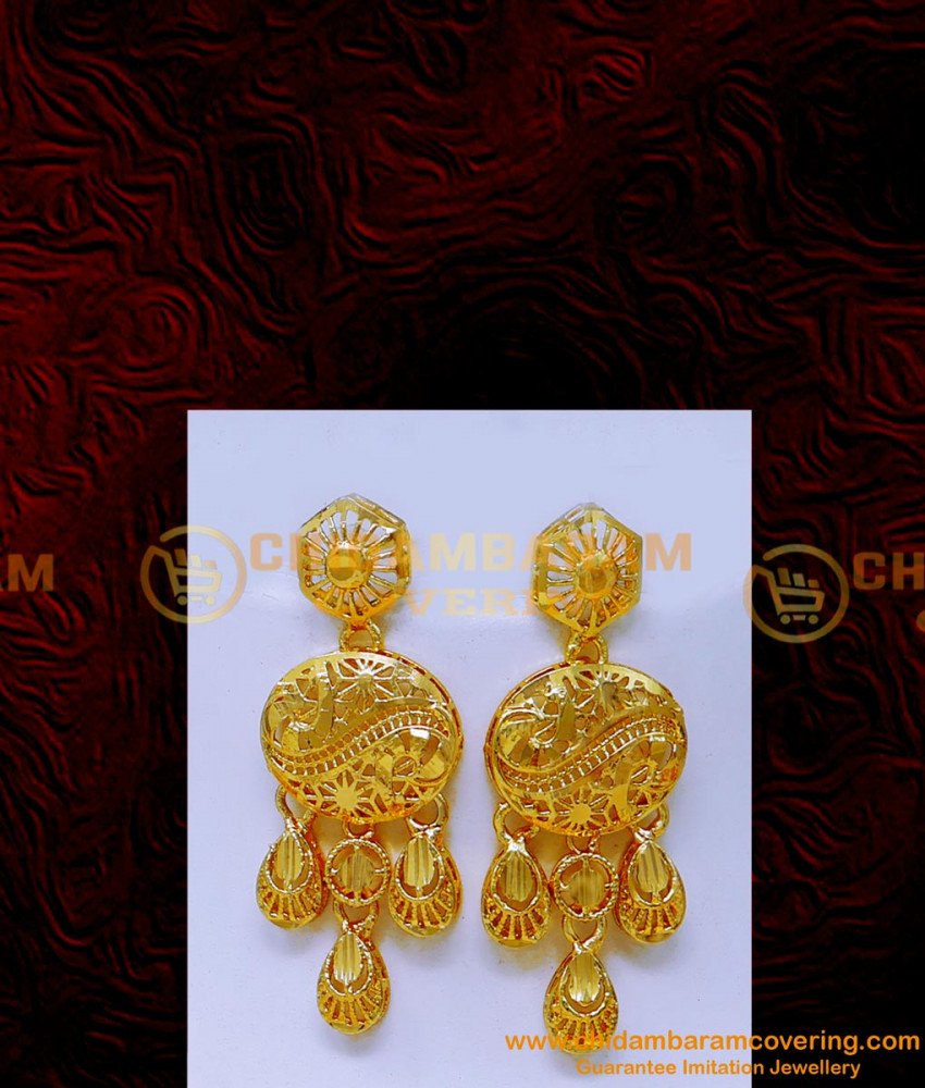 NLC1570 - Real Gold Look Dubai Jewellery Designs Necklace Set
