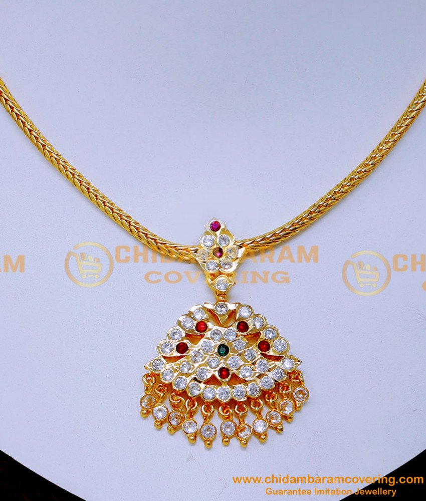 NLC1576 - Cute Simple Rope Chain Impon Necklace Jewelry Design