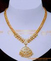 NLC1577 - Gold Model White Stone Impon Necklace Models Online