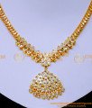 NLC1577 - Gold Model White Stone Impon Necklace Models Online