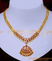 NLC1580 - Ruby Stone Necklace Old Model Attigai Necklace Designs