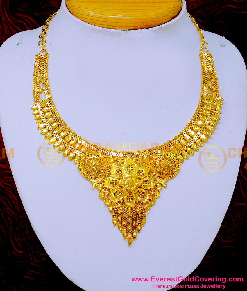 NLC1588 - First Quality 2 Gram Gold Plated Necklace for Women