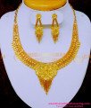NLC1589 - Traditional 2 Gram Gold Plated Necklace with Earrings