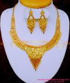 NLC1591 - Wedding Gold Necklace Set 2 Gram Gold Jewellery