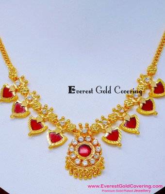 NLC1602 - Kerala Wedding Jewellery Red Palakka Mala Online