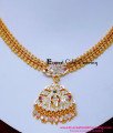NLC1608 - Panchaloha Mango Model Impon Stone Necklace Designs