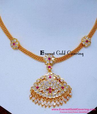 NLC1609 - Traditional South Indian Naan Patti Necklace Designs