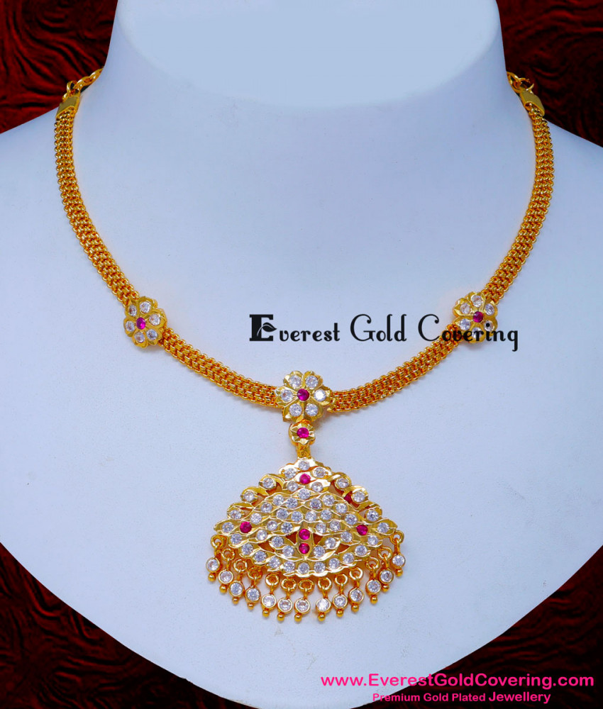 NLC1609 - Traditional South Indian Naan Patti Necklace Designs