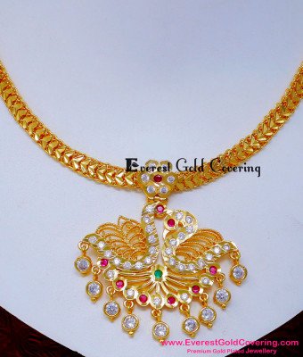 NLC1613 - Attractive Swan Design Impon Attigai Necklace Online