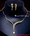NLC1618 - Diamond Model White Stone Artificial Necklace Set
