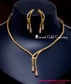 NLC1619 - Elegant Modern White Stone Necklace Set for Wedding