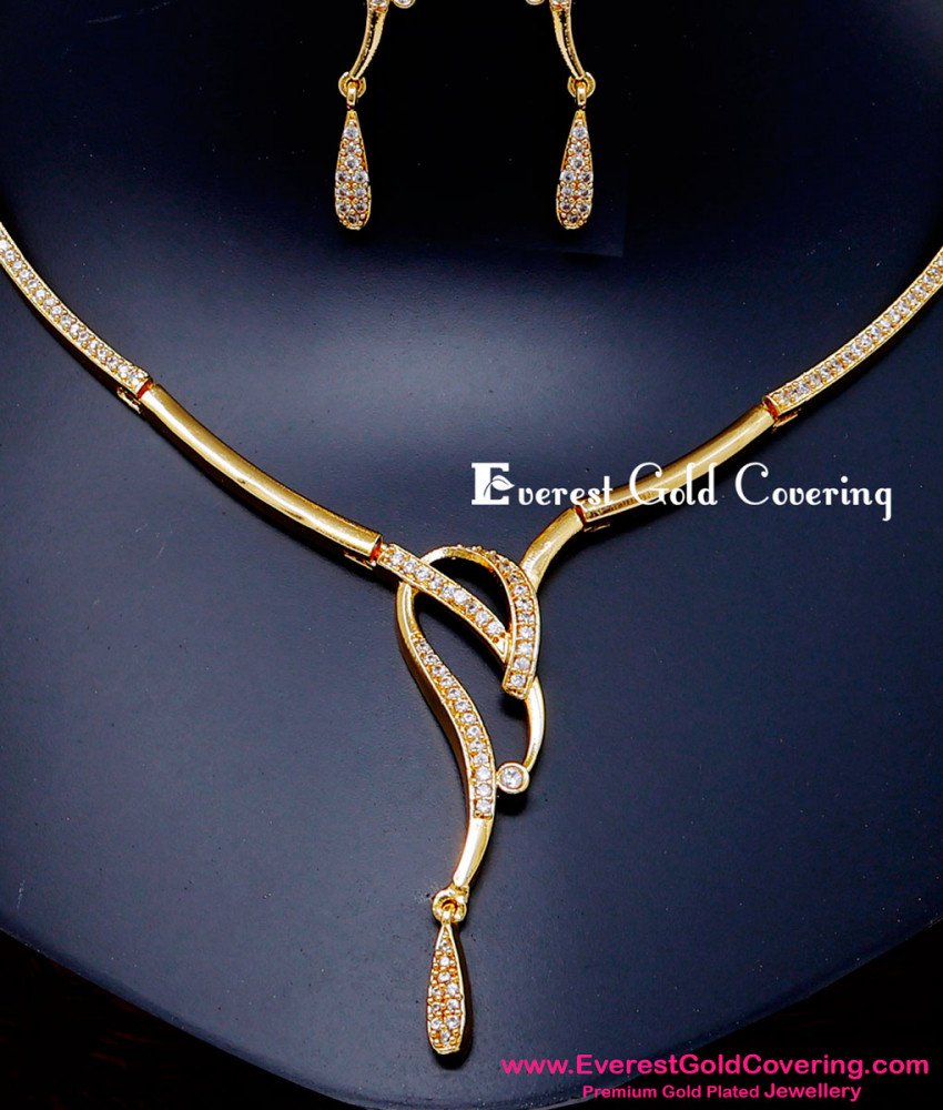 NLC1620 - Party Wear Necklace Diamond Jewellery Set Artificial