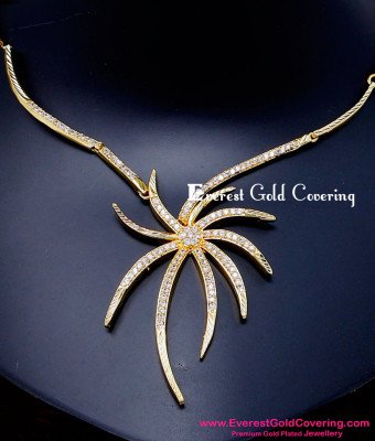 NLC1621 - Unique American Diamond Jewellery Set for Wedding