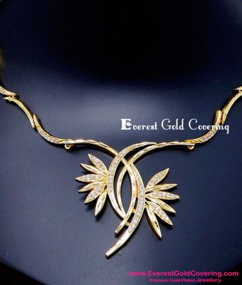 NLC1624 - New Party Wear Unique Simple Diamond Necklace Designs