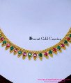 NLC1625 - Elegant Ruby Emerald Gold Wedding Necklace Designs