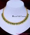 NLC1626 - New Emerald Stone Necklace Gold Plated Jewelry Design