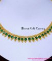 NLC1626 - New Emerald Stone Necklace Gold Plated Jewelry Design