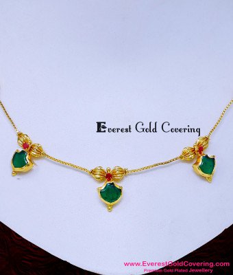 NLC1628 - Latest Light Weight Ruby Stone Palakka Necklace Design