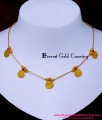 NLC1630 - 1 Gram Gold Light Weight Coin Mala Necklace Designs