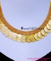 NLC1631 - Traditional Lakshmi Kasu Gold Wedding Necklace Designs