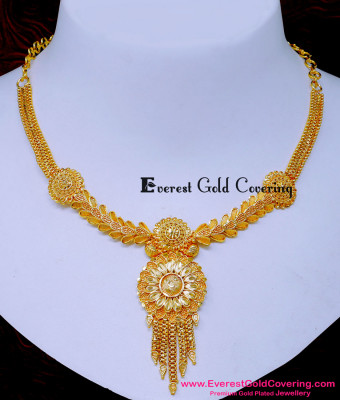 NLC1633 - Artificial Jewellery Necklace Designs In Gold Pattern